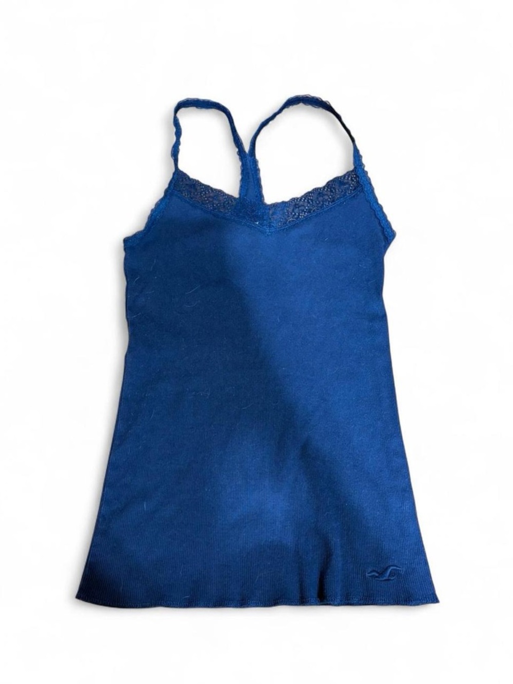 Hollister Navy Blue Lace Trim Cami - S